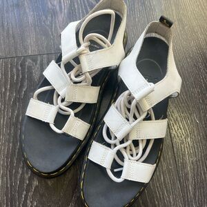 Doc Marten White Lace Up Sandals